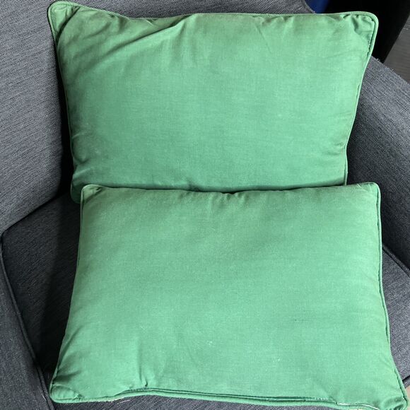 Dragonfly Tapestry Throw Accent Pillows Set Of 2 Cattail Butterfly 16"x12" - Picture 3 of 6